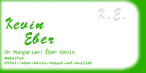 kevin eber business card